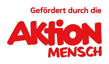 Förderlogo Aktion Mensch auf weißem Untergrund